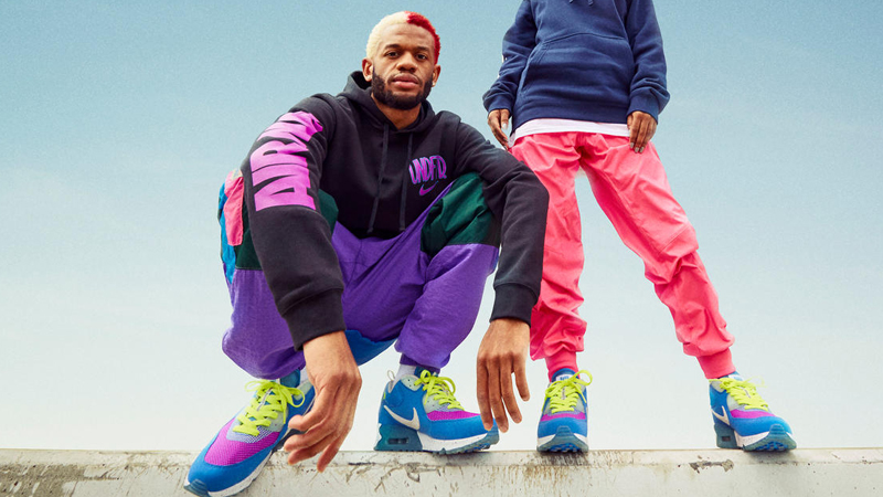 UNDEFEATED x Nike Air Max 90 Blue Pink Lifestyle