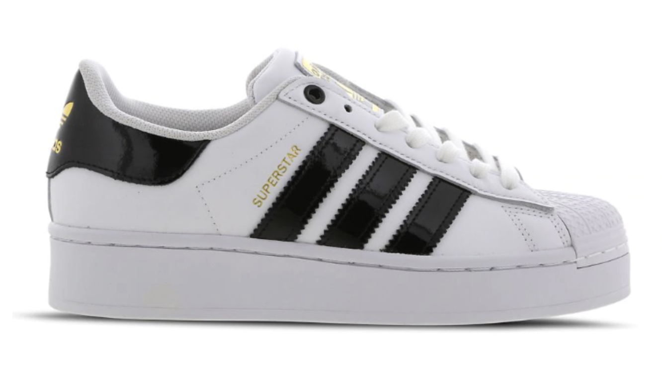 adidas superstar bold white black