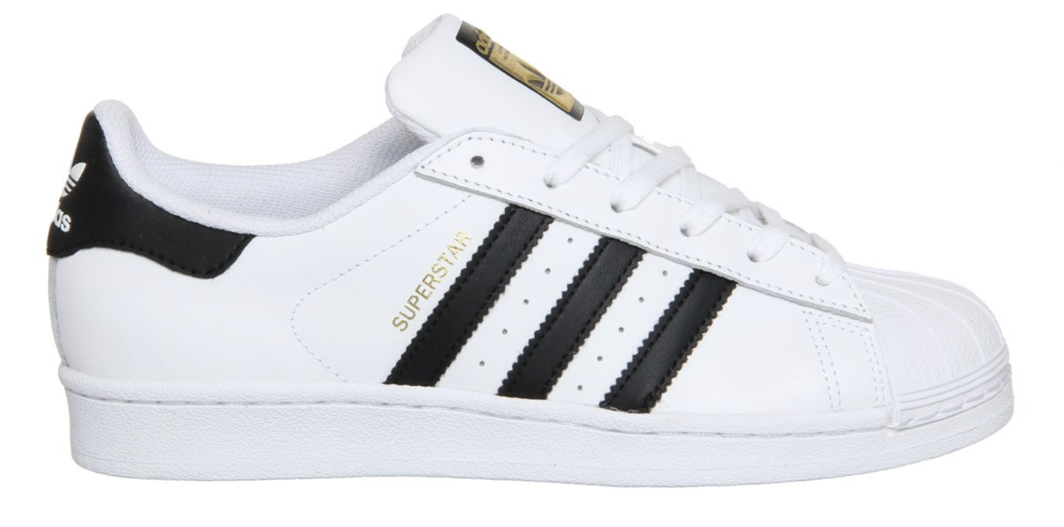 adidas superstar white black