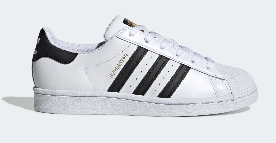 adidas superstar white black
