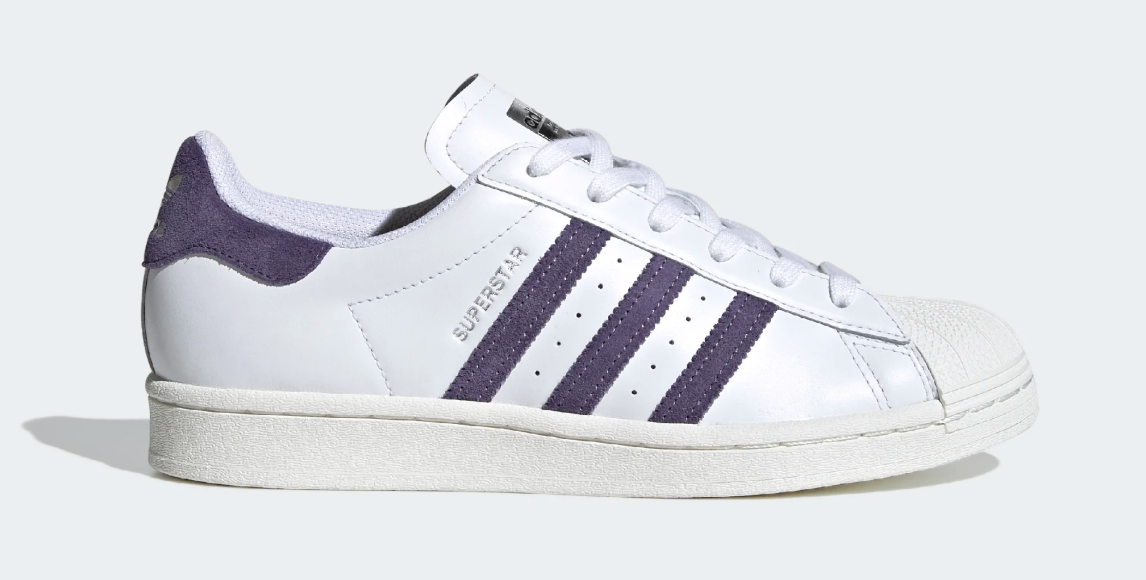 adidas superstar white purple