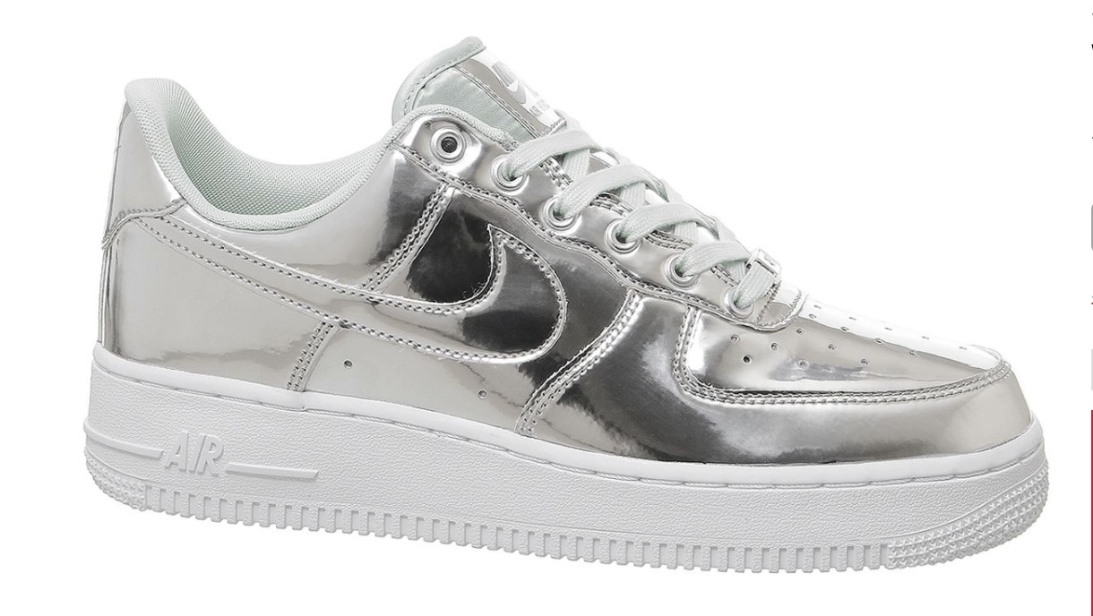 air force 1 silver chrome