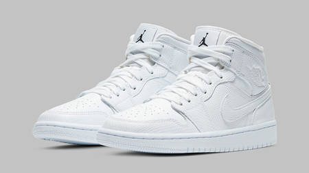 The Air Jordan 1 Mid "White Snakeskin" Takes a Luxe Approach The Air Jordan 1 Mid "White Snakeskin" Takes a Luxe Approach