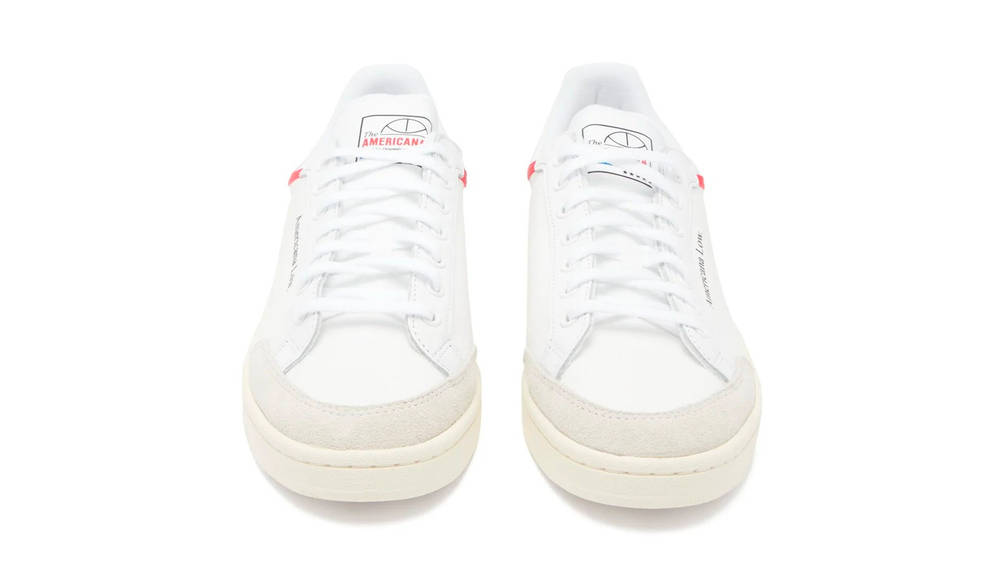 The adidas Americana Low is Completely Unbranded americana low from front
