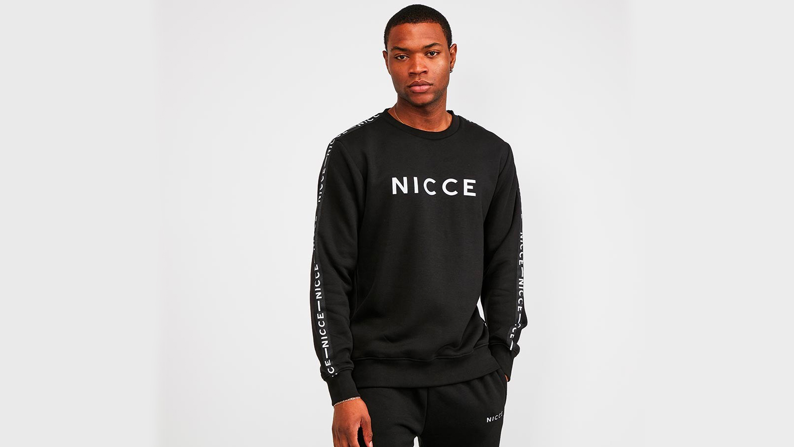nicce black track top