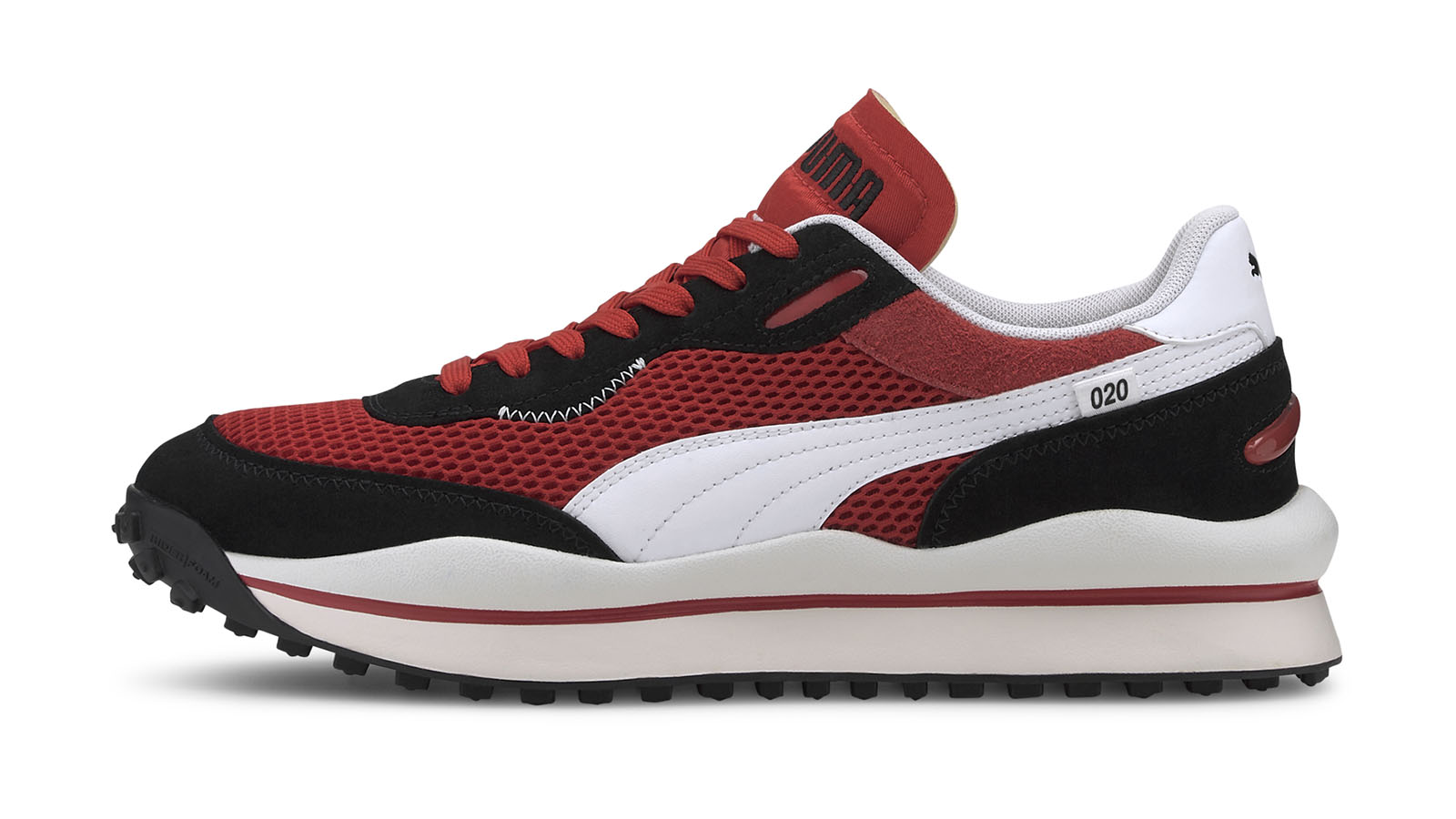 puma style rider Stream On red black