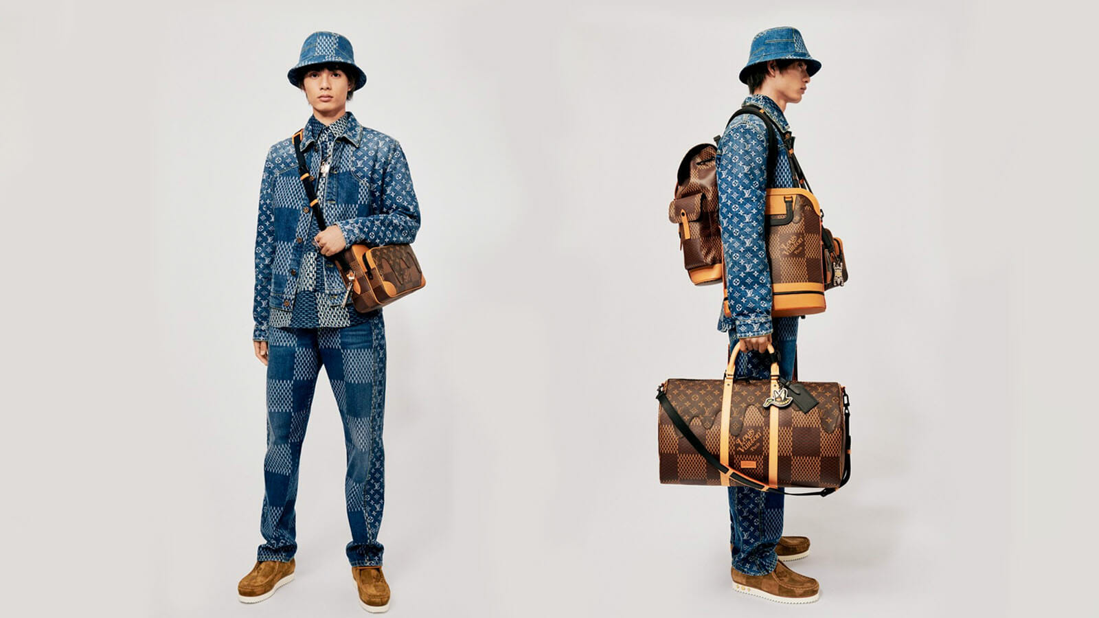 virgil x louis x nigo double denim