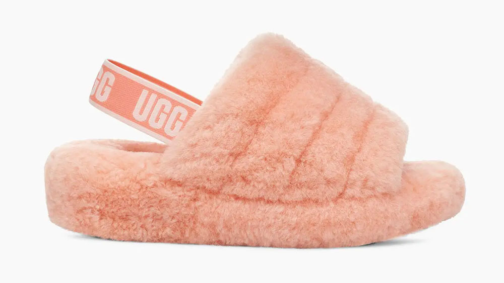 _0010_UGG Fluff Yeah Logo Slide Beverly Pink