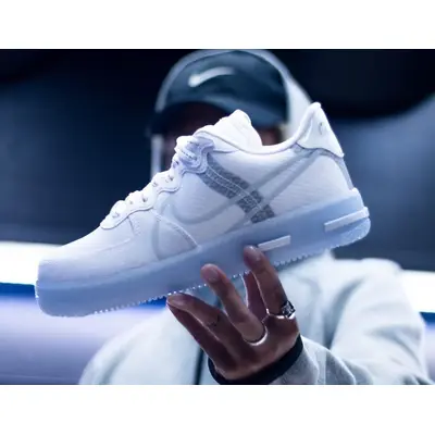 Air force 1 react deals qs white ice