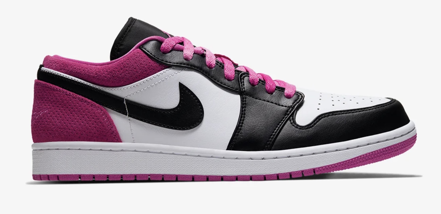 Air Jordan 1 Black Active Fuchsia side