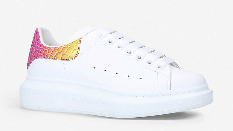 Alexander McQueen Runway Leather White Pink