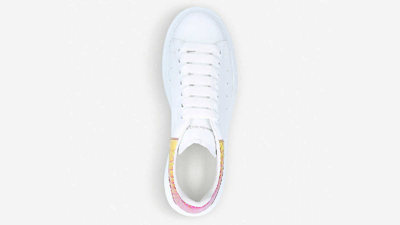 Alexander McQueen Runway Leather White Pink