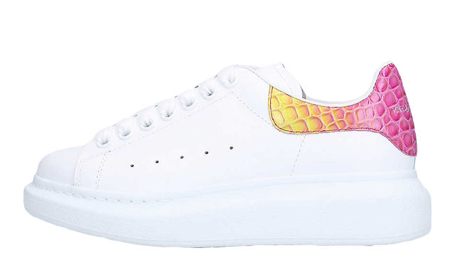 Alexander McQueen Runway Leather White Pink
