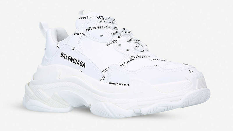 Balenciaga Triple S Logo-print White Black