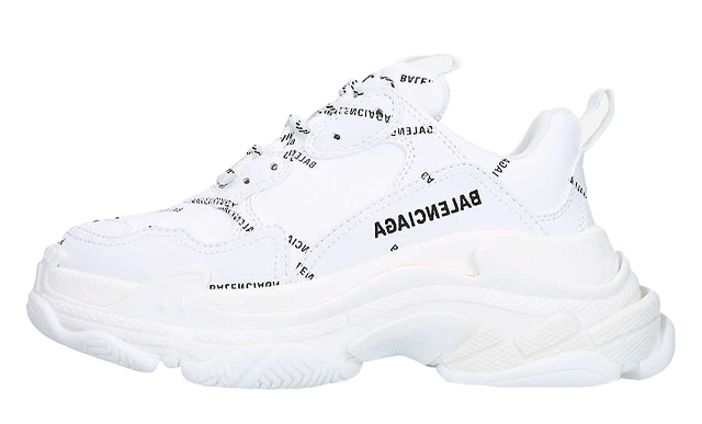 Balenciaga Triple S Logo-print White Black