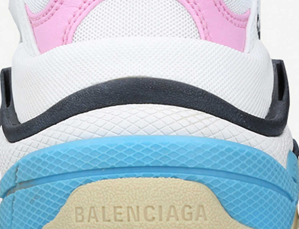 Balenciaga Triple S White Pink heel