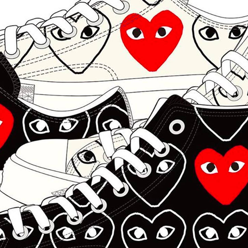 heart print converse