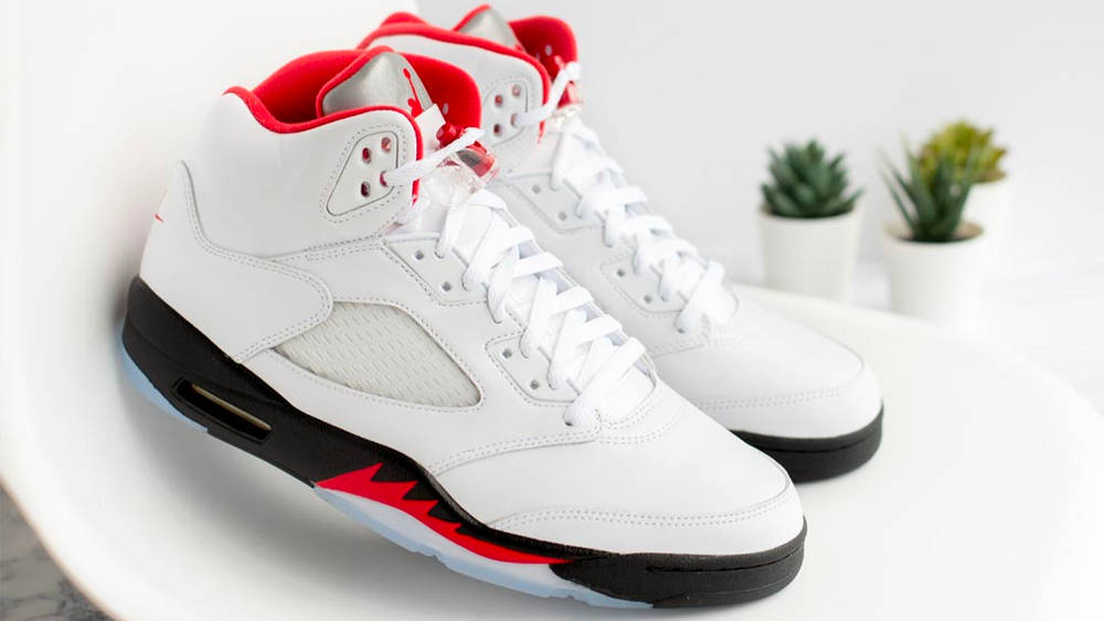 Image via The Sole Supplier Air Jordan 5 "Fire Red 2020"