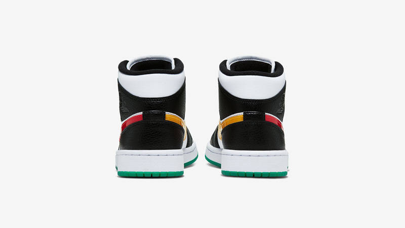 Jordan 1 Mid Black University Red White