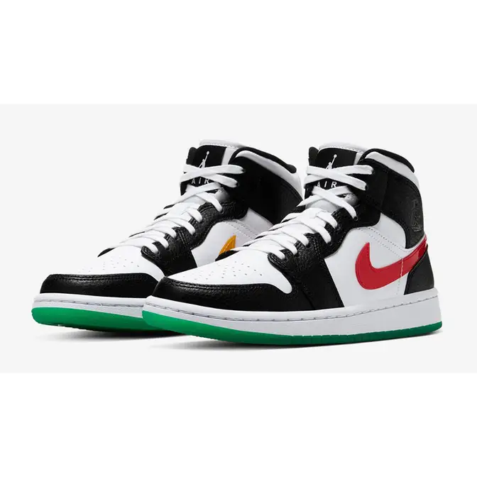 Jordan 1 Mid Black University Red White | Where To Buy | BQ6472