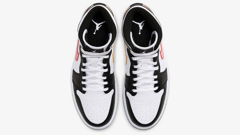 Jordan 1 Mid Black University Red White