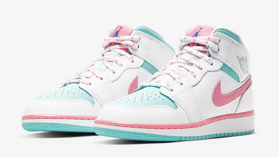 jordan 1 pink blue white