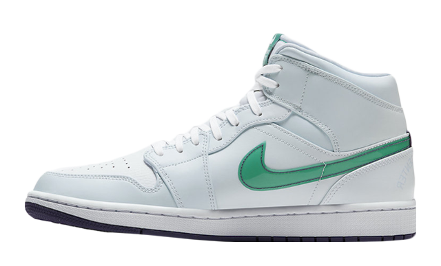 Jordan 1 Mid Nike Hoops White Green
