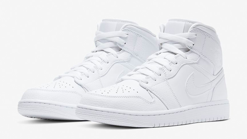 plain white jordan 1