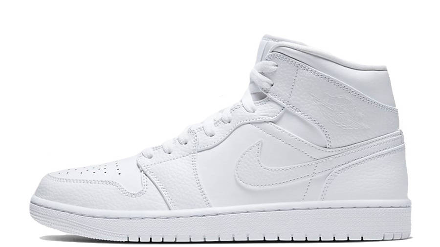 all white 1's jordans