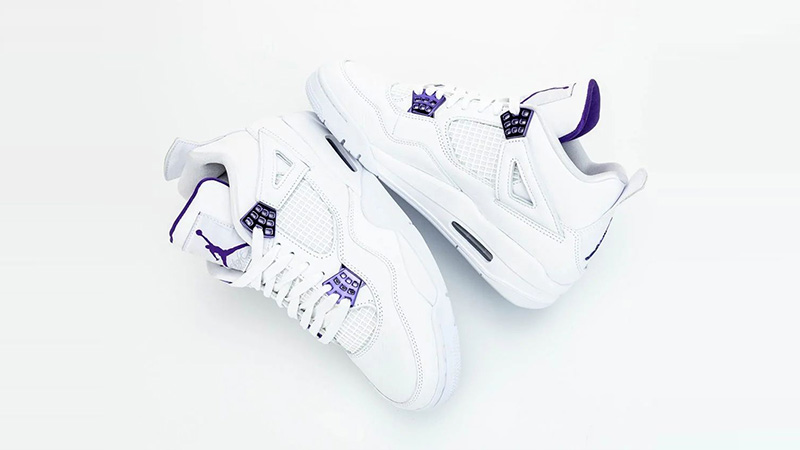 white and purple 4s jordans