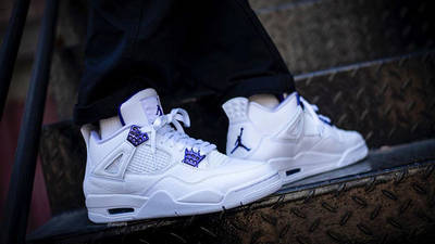 white 4s with purple