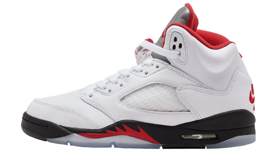 fire red jordan 5 gs