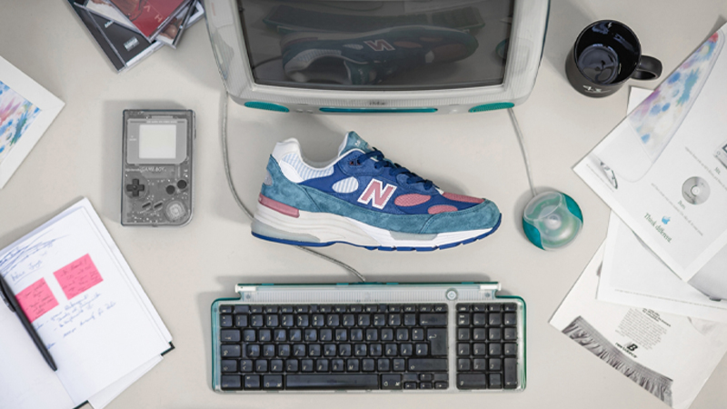 New Balance M992NT Blue Pink Lifestyle