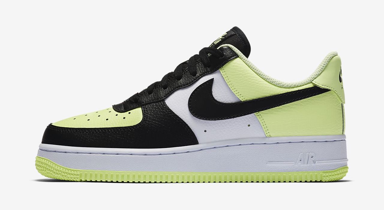 Nike Air Force 1 Black Barely Volt