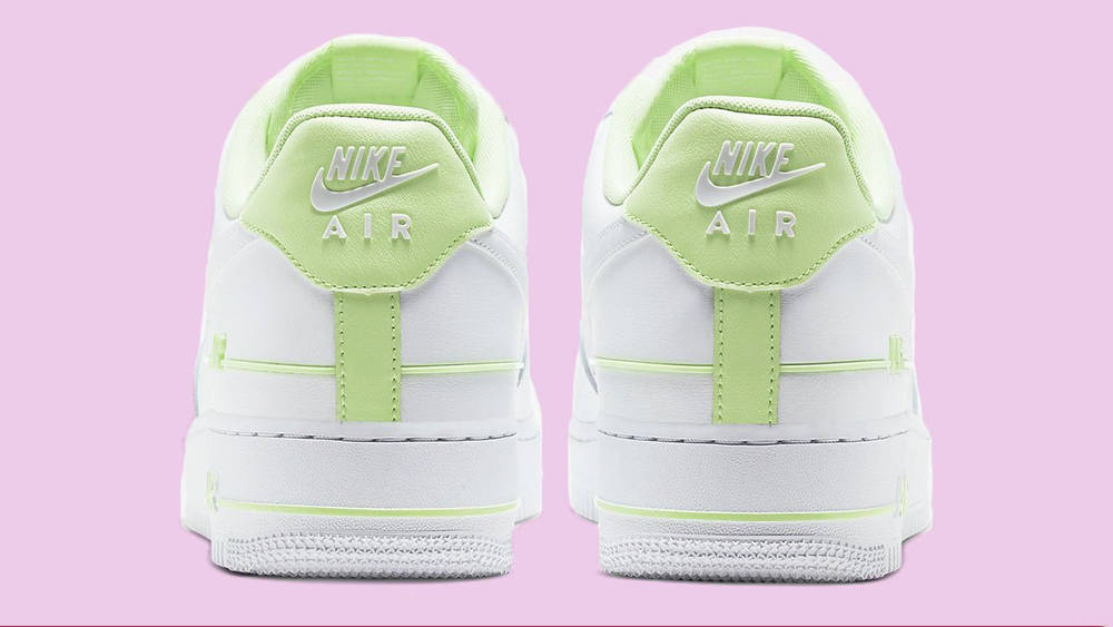 Nike Air Force 1 Double Air White Barely Volt heel copy