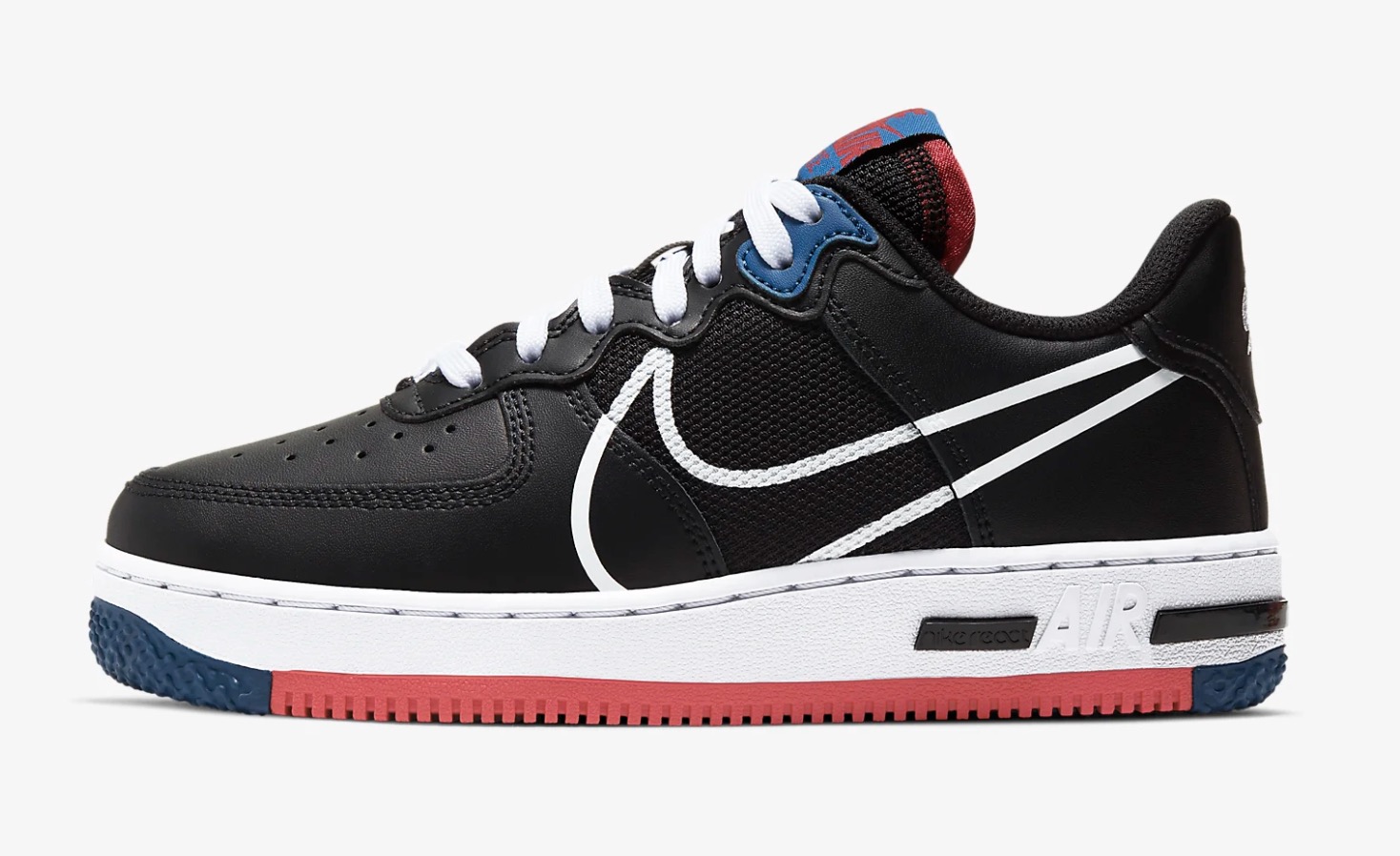 Nike Air Force 1 React Black Red