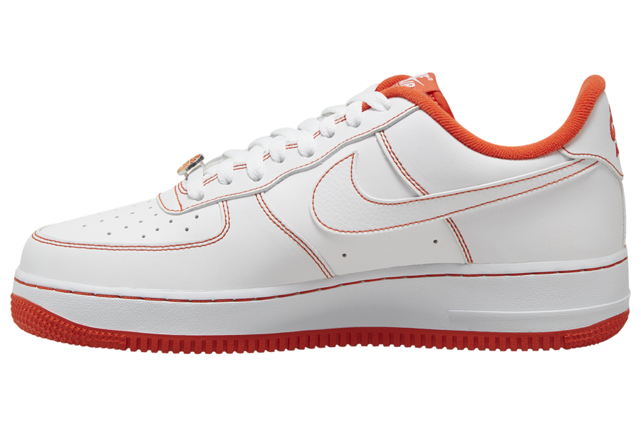 Nike Air Force 1 Rucker Park White Orange side