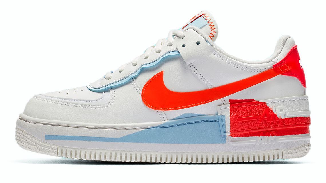 Nike Air Force 1 Shadow Summit White Team Orange