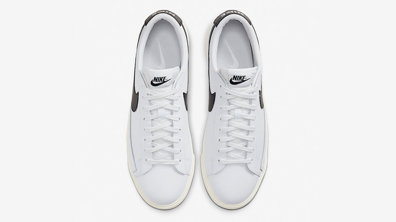 nike blazer low white leather trainers