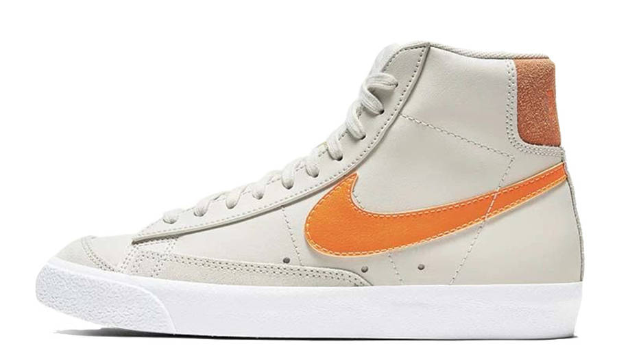 grey and orange nike blazers