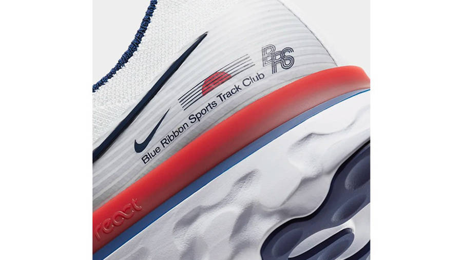 Nike React Infinity Run Blue Ribbon Sports White Closeup