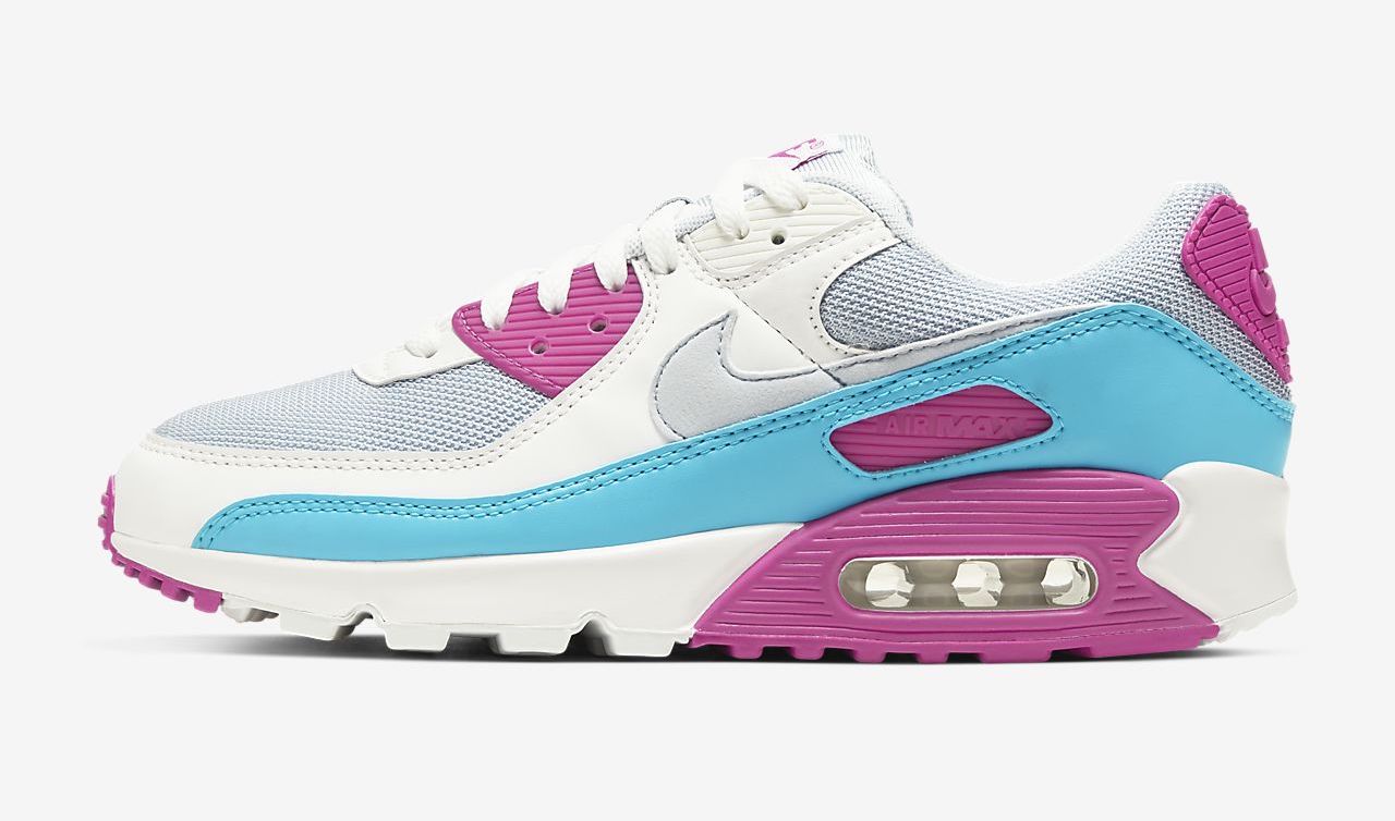 Nike air Max 90 white fire pink