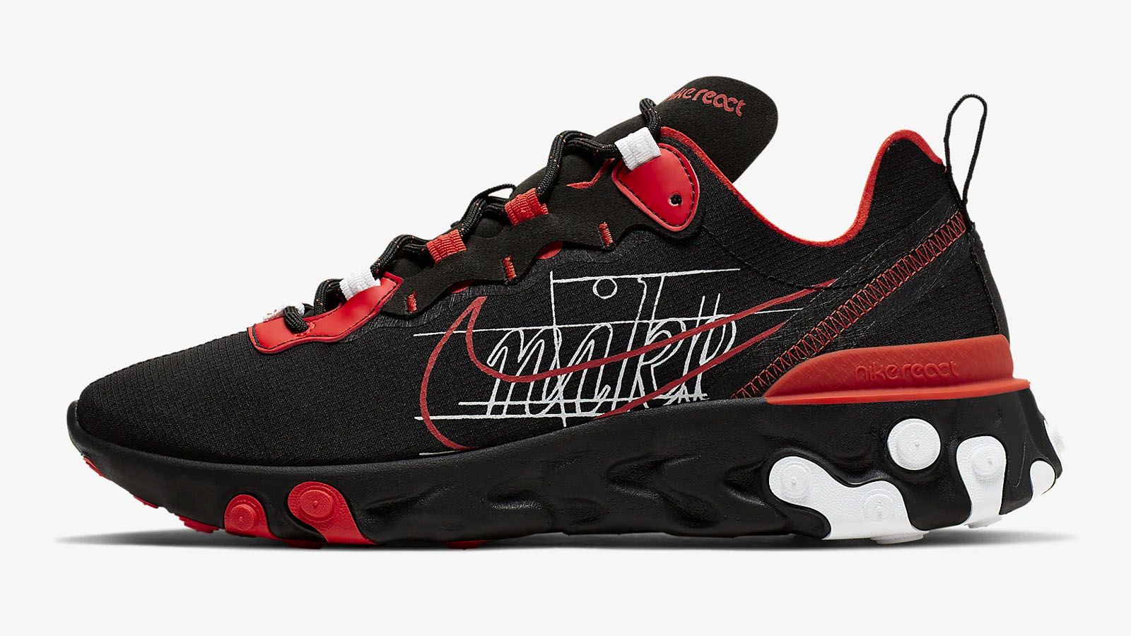 Nike react element 55 black sketch