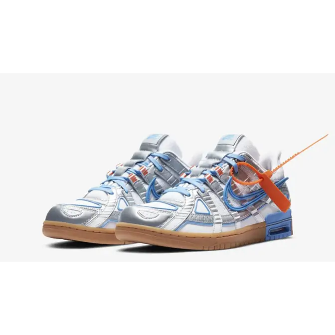 Off-White x Nike Rubber Dunk Silver Front