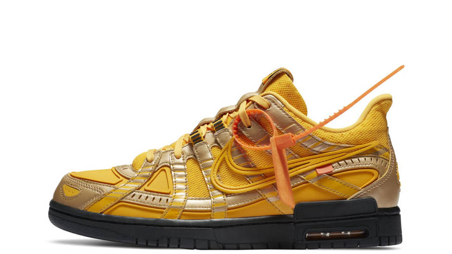 off white nike dunk university gold