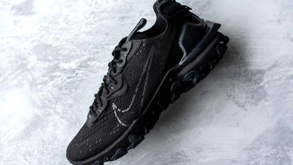Image via The Sole Supplier Nike React Vision "Triple Black"