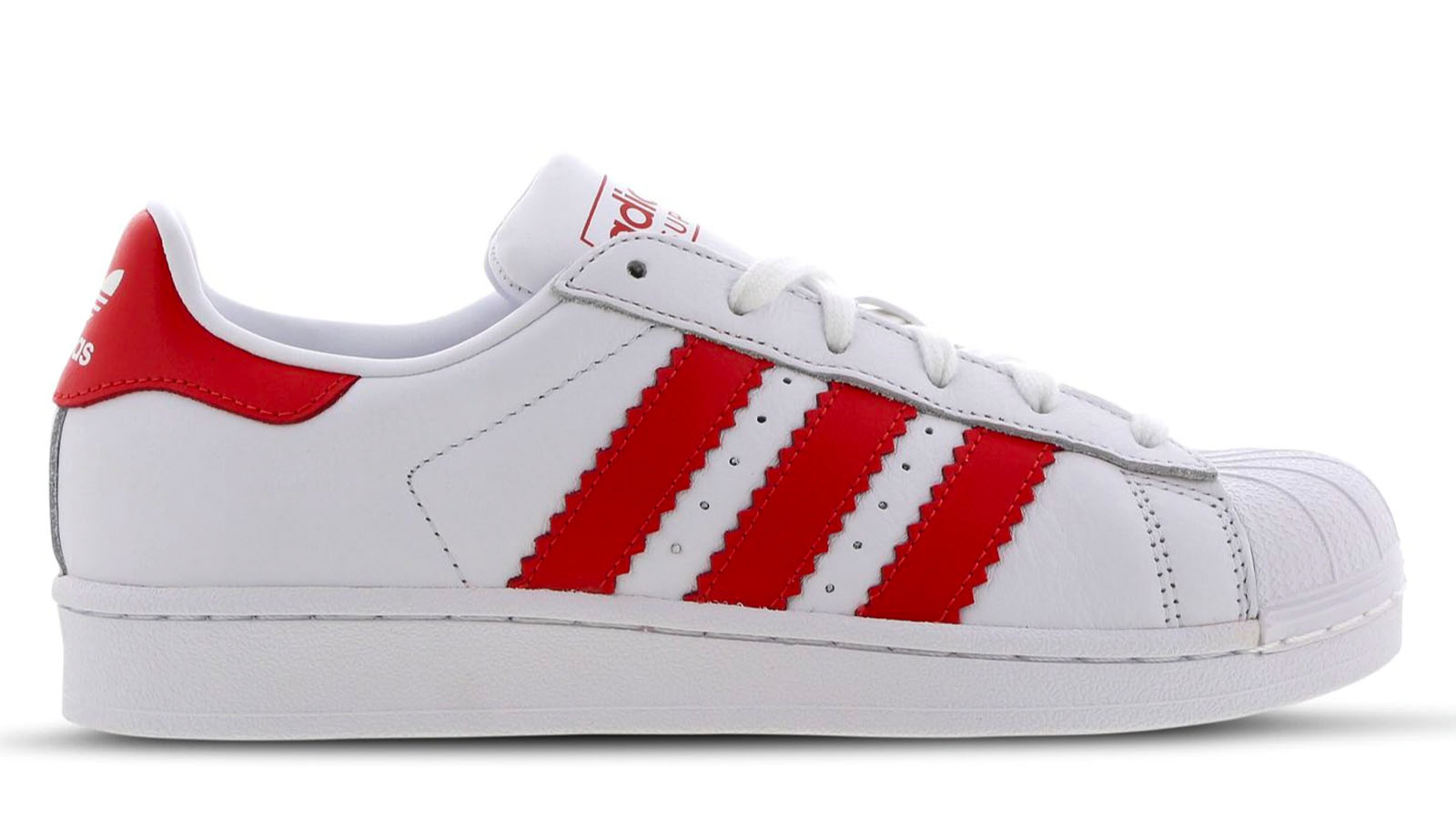 Thick red stripe adidas superstar