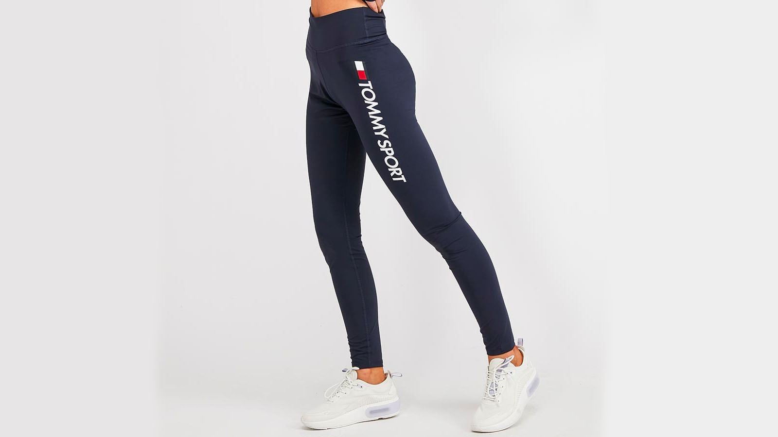 Tommy Sport Womens High Rise Sport Side Logo Legging