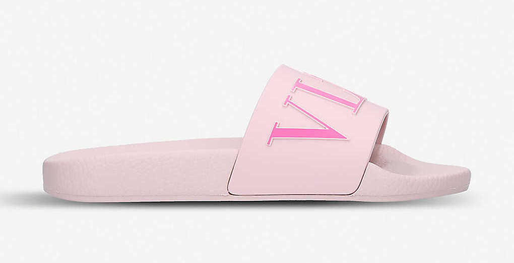 Valentino VLTN Rubber Sliders Pink
