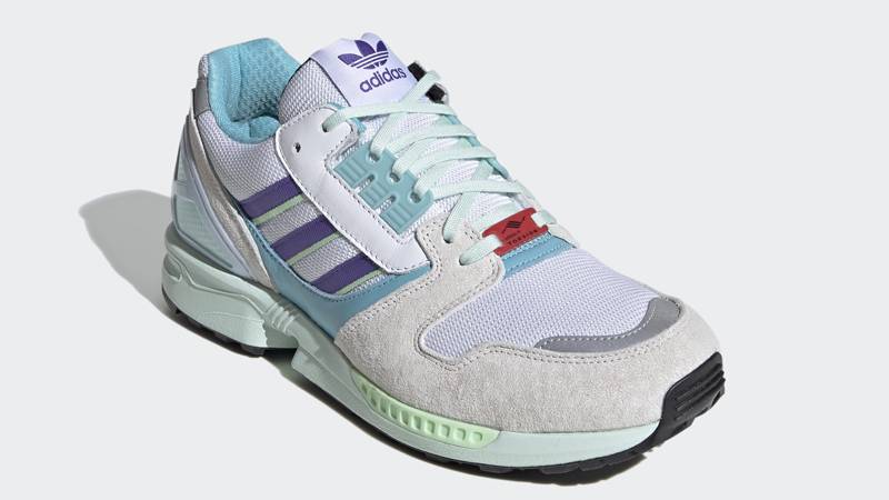 adidas ZX 8000 White Purple Aqua